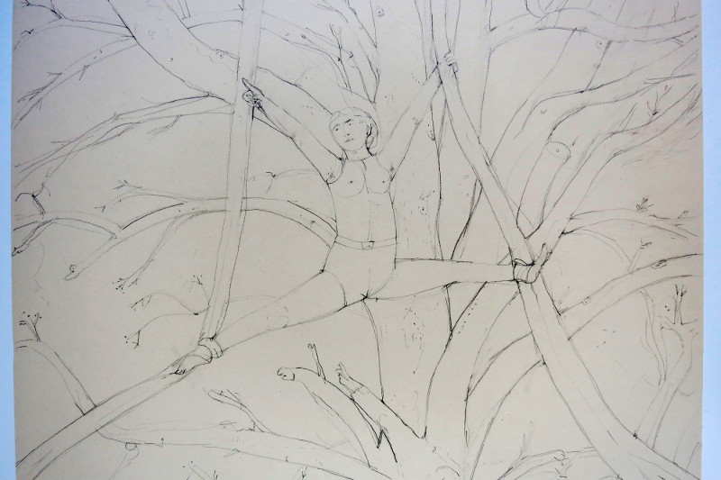 Michael Ziegler – Réminiscences : Michael Ziegler. Artistin. 2018, crayon sur papier, 27,5 x 37 cm.